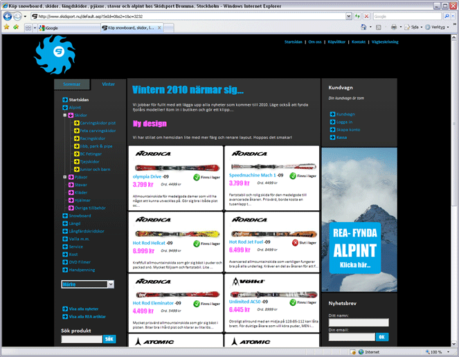 Skidsports Brommas hemsida